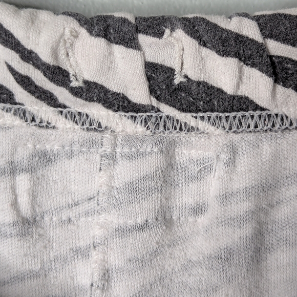 Zubaz Vintage Black & White Zebra Stripe Cotton Sweatpants Unisex Size M - Picture 10 of 10